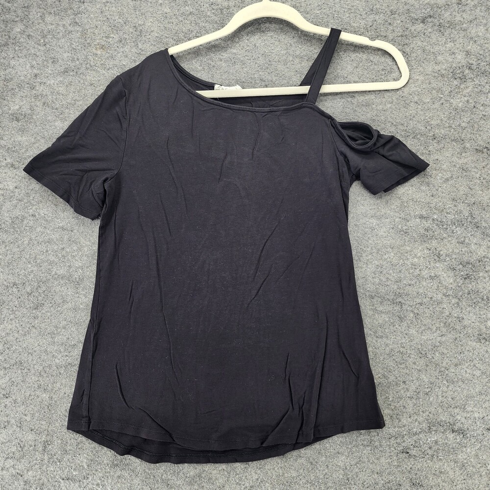 24/7 Maurices Shirt Womens Small Short Sleeve Black